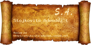 Stojkovits Adeodát névjegykártya